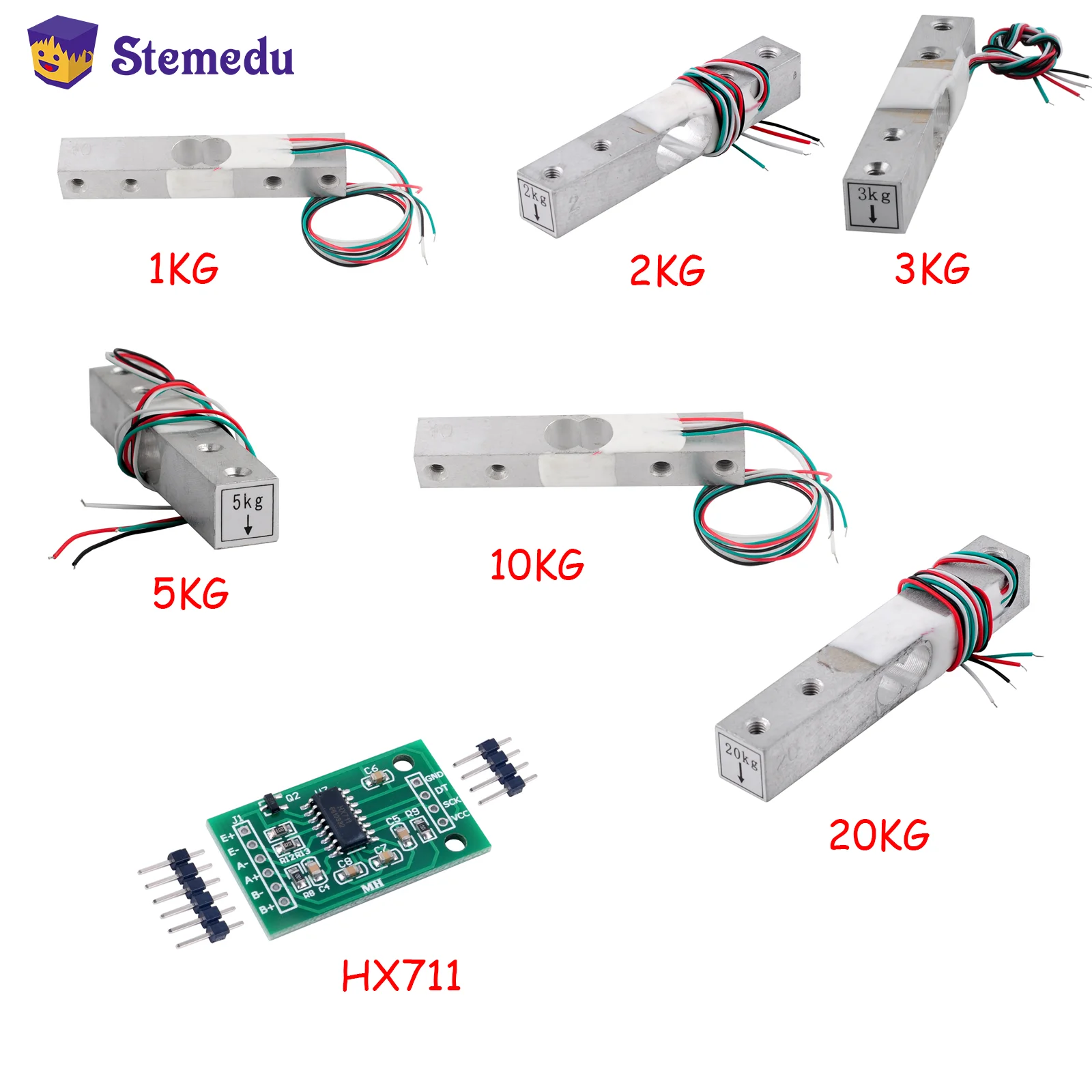 YZC-133 Tragbarer Wägesensor 1 kg 2 kg 3 kg 5 kg 10 kg 20 kg Gewichtssensor Wägezelle HX711 AD-Modul für Arduino Elektronische Waage Image