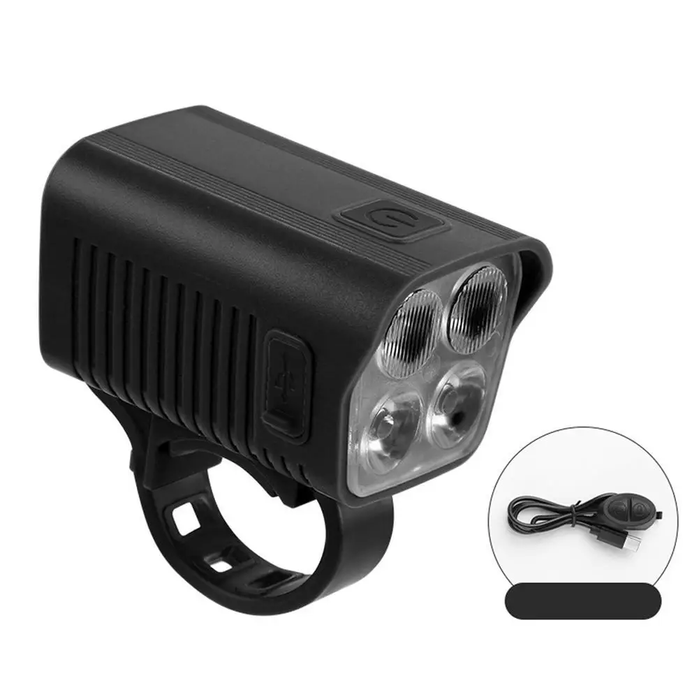 Bicycle Horn Light USB Rechargeable Mountain Bike Road Bike Night Bike Waterproof Flashlight Bicycle Headlight