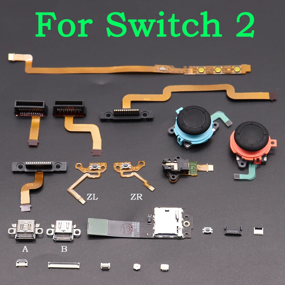 1 Stück FÜR Switch 2 Host-Anschluss/Joystick/Ladeanschluss/Bandkabel/Mikroschalter/Kartensteckplatz Kopfhöreranschluss Zubehör Image