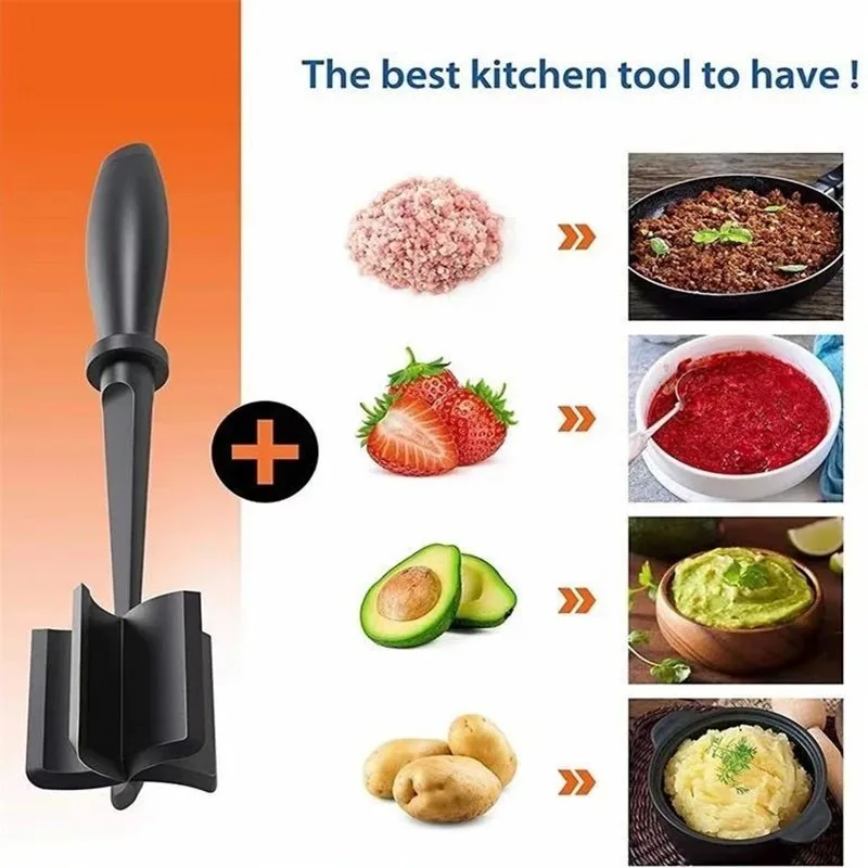 1Pcs Küche Fleisch Chopper Hackfleisch Masher Mischen Schleifen und Hämmern Spatel Fleisch Schaber für Hackfleisch Küche Gadgets