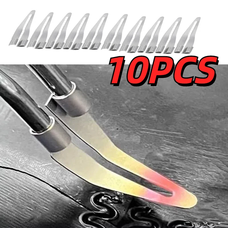 3/10 Stück verstellbarer glatter Kopf, Lötreparaturbügeleisen, glatter Kopf, 45-Grad-Winkel-Design für eine Vielzahl von Schweißwerkzeugen Image