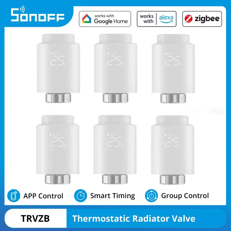 SONOFF TRV Zigbee Thermostatventil TRVZB Intelligente Temperaturregelung TRVs Funktioniert mit Alexa Google Smartthings ZHA MQTT Image