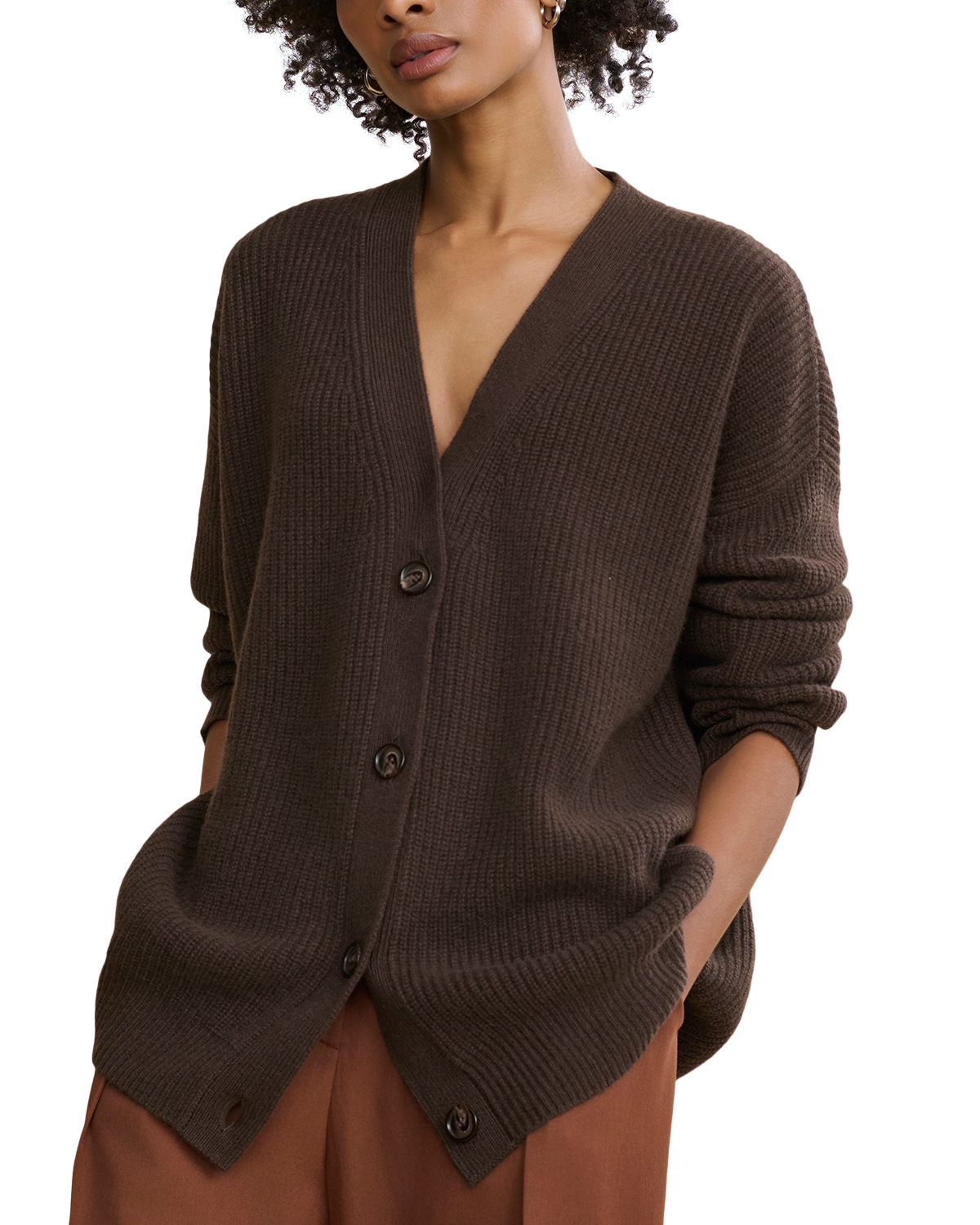 Jenni Kayne Cashmere Cocoon Cardigan - Chocolate