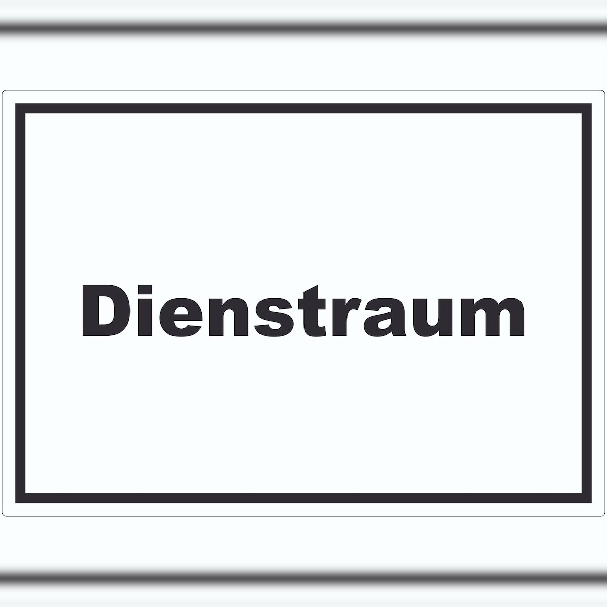 HB-Druck Dienstraum Aufkleber mit Text Büro waagerecht A2 (420x594mm) Image
