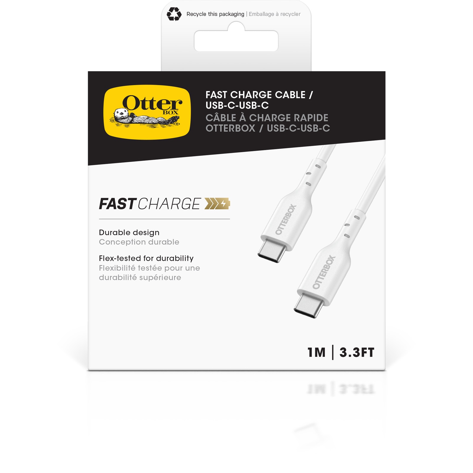 OTTERBOX USB-Kabel "Standard USB-C zu USB-C PD-Kabel 1m", weiß, 100cmcm, Kabel Image