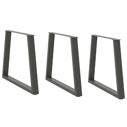 vidaXL Esstisch Beine V-Form 3 Stück Anthrazit 80x(72-73,3) cm Stahl Image