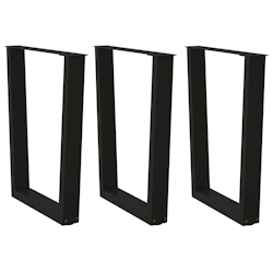vidaXL Esstisch Beine V-Form 3 Stück Schwarz 70x(72-73,3) cm Stahl Image