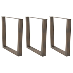 vidaXL Esstisch Beine V-Form 3 Stück Naturstahl 90x(72-73,3) cm Stahl Image