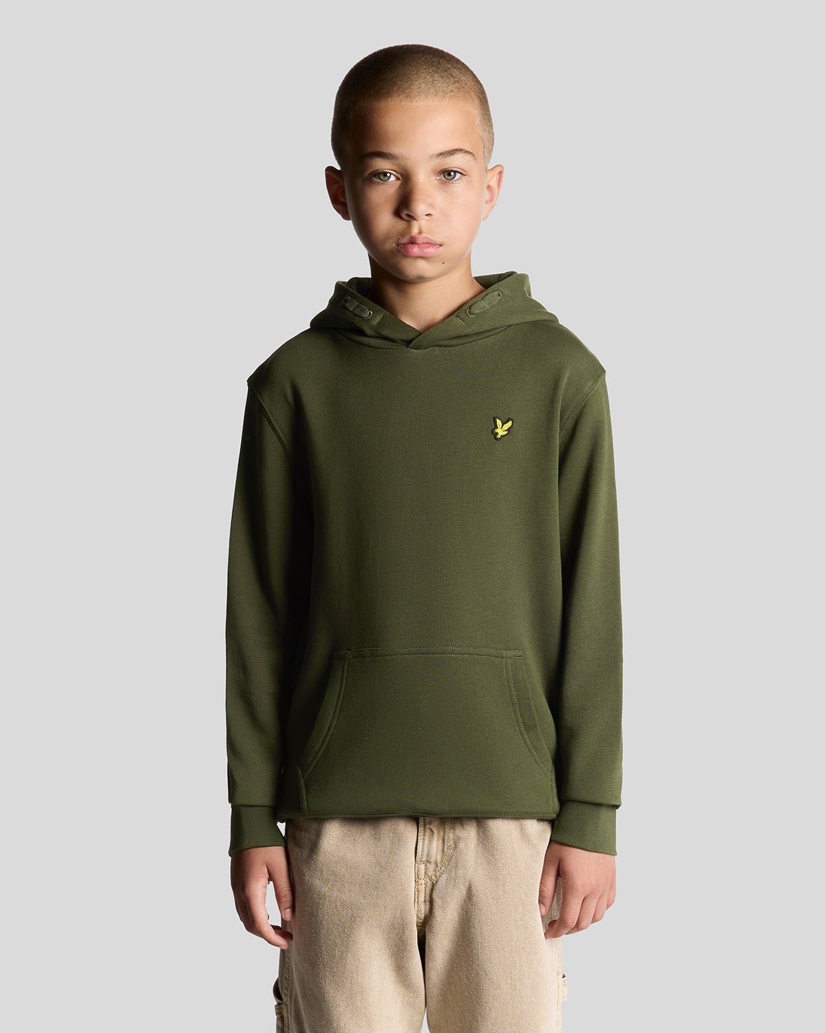 Lyle & Scott Boys' Loopback Cotton Hoodie - Green - Size 10-11Y | Lyle & Scott Sale | Discount Designer Brands