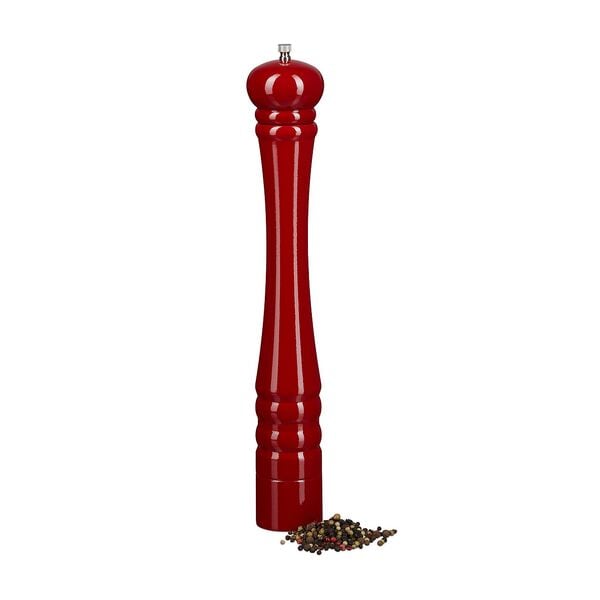 relaxdays Pfeffermühle aus Holz 40 cm Rot Image