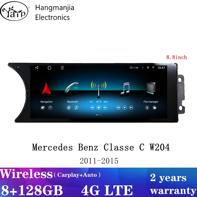 Hangmanjia Android Auto Auto Multimedia Player Für Mercedes Benz C Klasse 2011-2015 W204 S204 Intelligente Fahrzeug System carplay Image