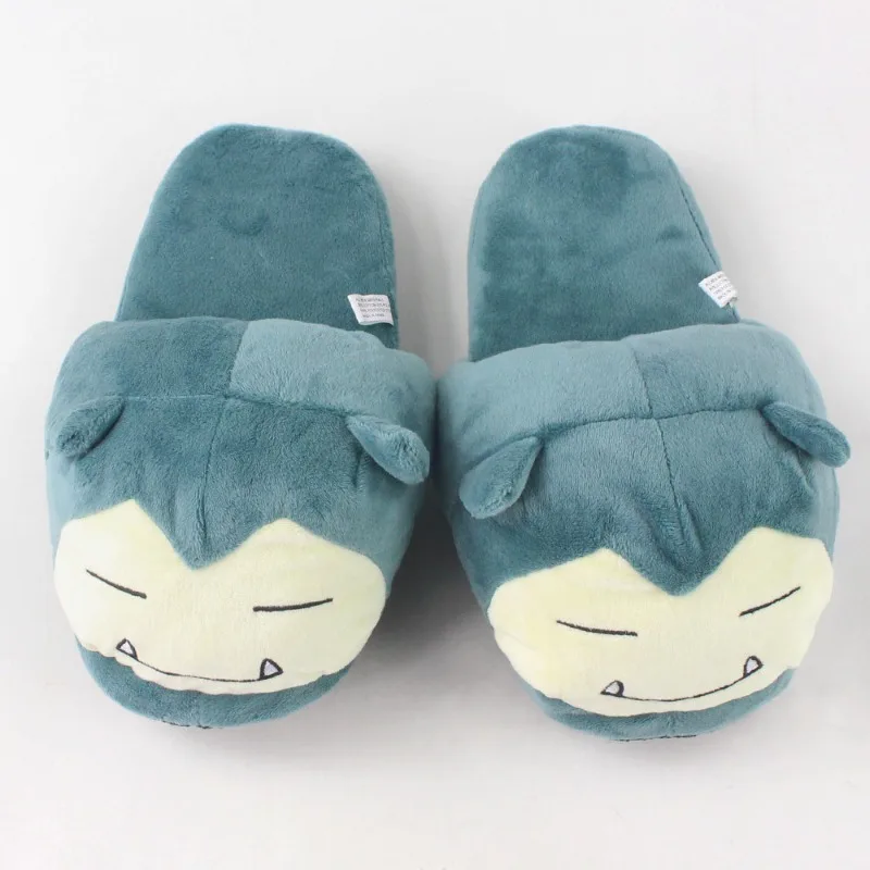 Pokemon Snorlax Cartoon Anime Baumwolle Hausschuhe Plüsch Kawaii Winter Warme Schuhe Innen Nicht-slip Hause Schuhe Nette Erwachsene Paar geschenk