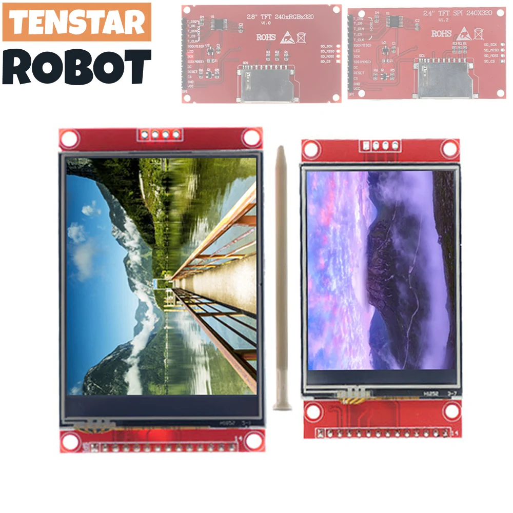 Touch Panel 2,4 2,8 Zoll SPI TFT LCD ILI9341 Treiberchip Serielles Portmodul mit PBC 240x320 SPI Serielles Display mit Touch Pen Image