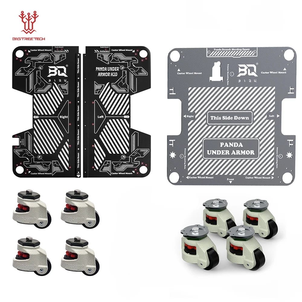 BIGTREETECH Panda Under Armour Aluminium-Lenkrad-Kit, kugelsicherer Schutzblock, Staubhaar, für Bambu Lab P1 X1 H2D-Drucker Image
