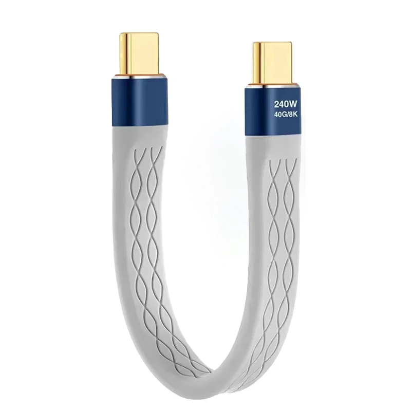 USB4.0 Typ C auf Typ C PD 240 W Superschnellladung 8K@60 Hz 40 Gbit/s Daten-Kurzkabel für Thunderbolt SSD iPhone 15 Xiaomi Samsung Image