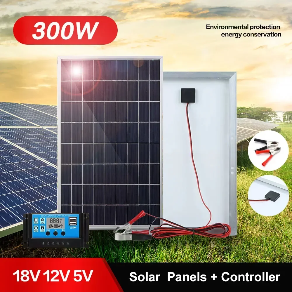 Fortschrittliches tragbares Solarset 300–600 W, komplett mit 12 V polykristalliner Technologie und USB-Stromausgängen – Massenkaufsoptionen Image