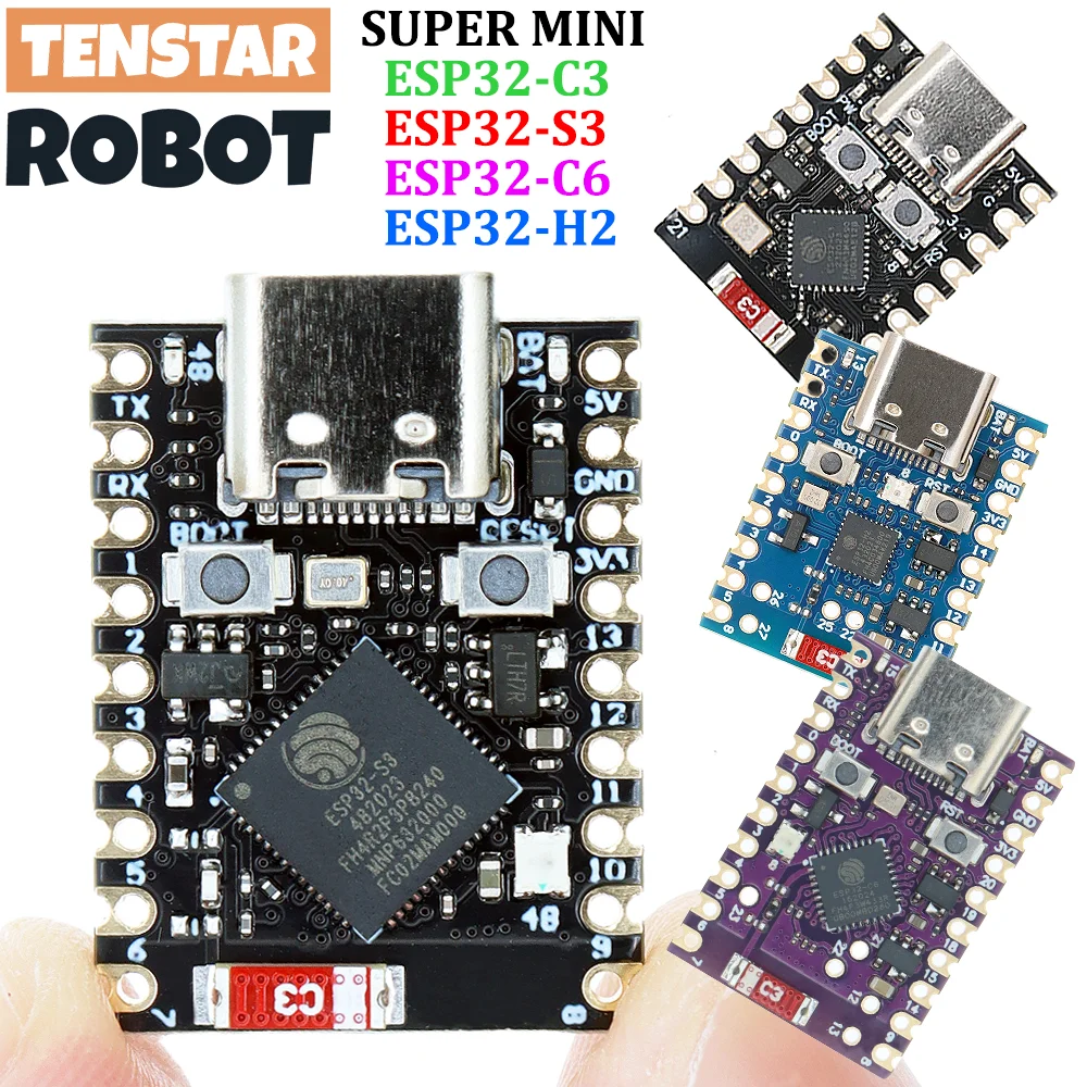 TENSTAR ESP32-S3 ESP32-C3 ESP32-H2 ESP32-C6 Entwicklungsboard WiFi Bluetooth Modul Single-Core SupmerMini XIAO Image