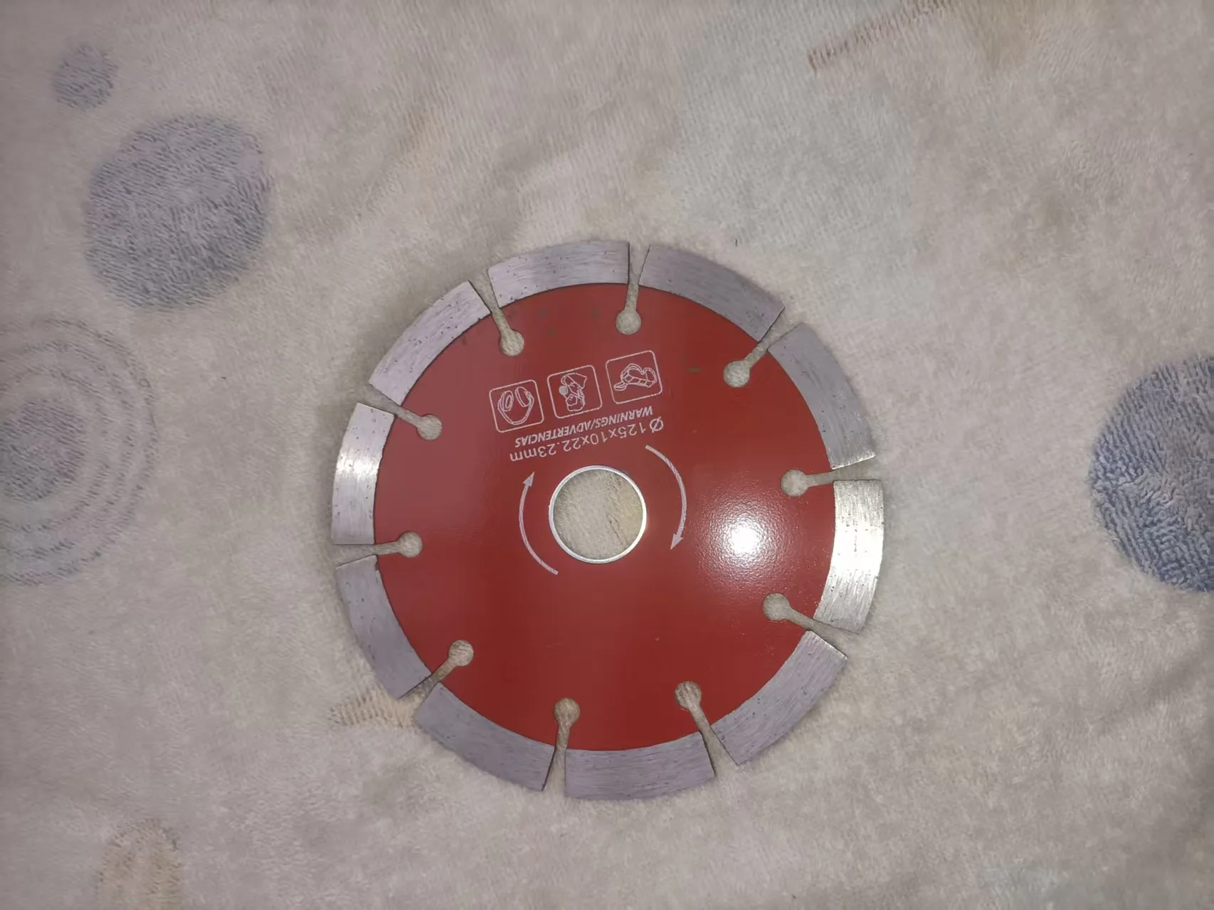 1/2/4 Stück 125 mm Scheibensägeblätter für Winkelschleifer – Schneidklinge für Marmor, Keramik, Granit, Beton, Holz (rot/gelb nach dem Zufallsprinzip) Image
