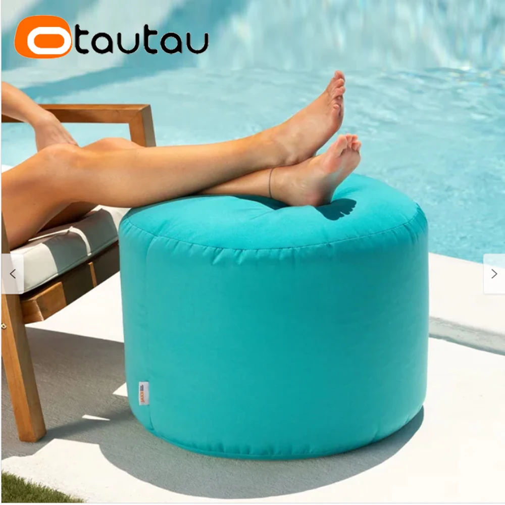 OTAUTAU Outdoor Big Bean Bag Pouf Cover Schwimmbad Fußhocker Ottoman Hocker Case JD045【Kein Füllstoff! Sie müssen selbst füllen!】 Image