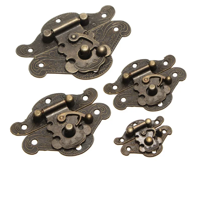 Schrank Box Riegel Haspe Antik Retro Riegel Vintage dekorative Holzkiste Schnalle Schublade Griff Schnalle mit Schrauben