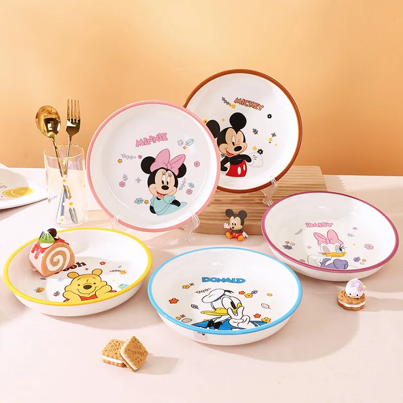 Kidsy Mickey 8-inch Plate Disney Ceramic Cartoon Tableware Household Plate Set New