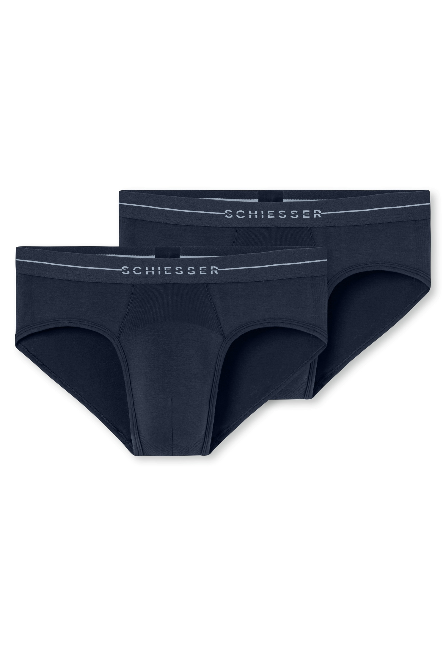 Rioslip SCHIESSER "Cotton Flex", Herren, Gr. 6, blau (801, admiral), Single Jersey, Obermaterial: 85% Baumwolle, 10% Polyamid, 5% Elasthan, körpernah, Unterhosen, Baumwollmischung, ohne störende Seitennähte, superweich Image