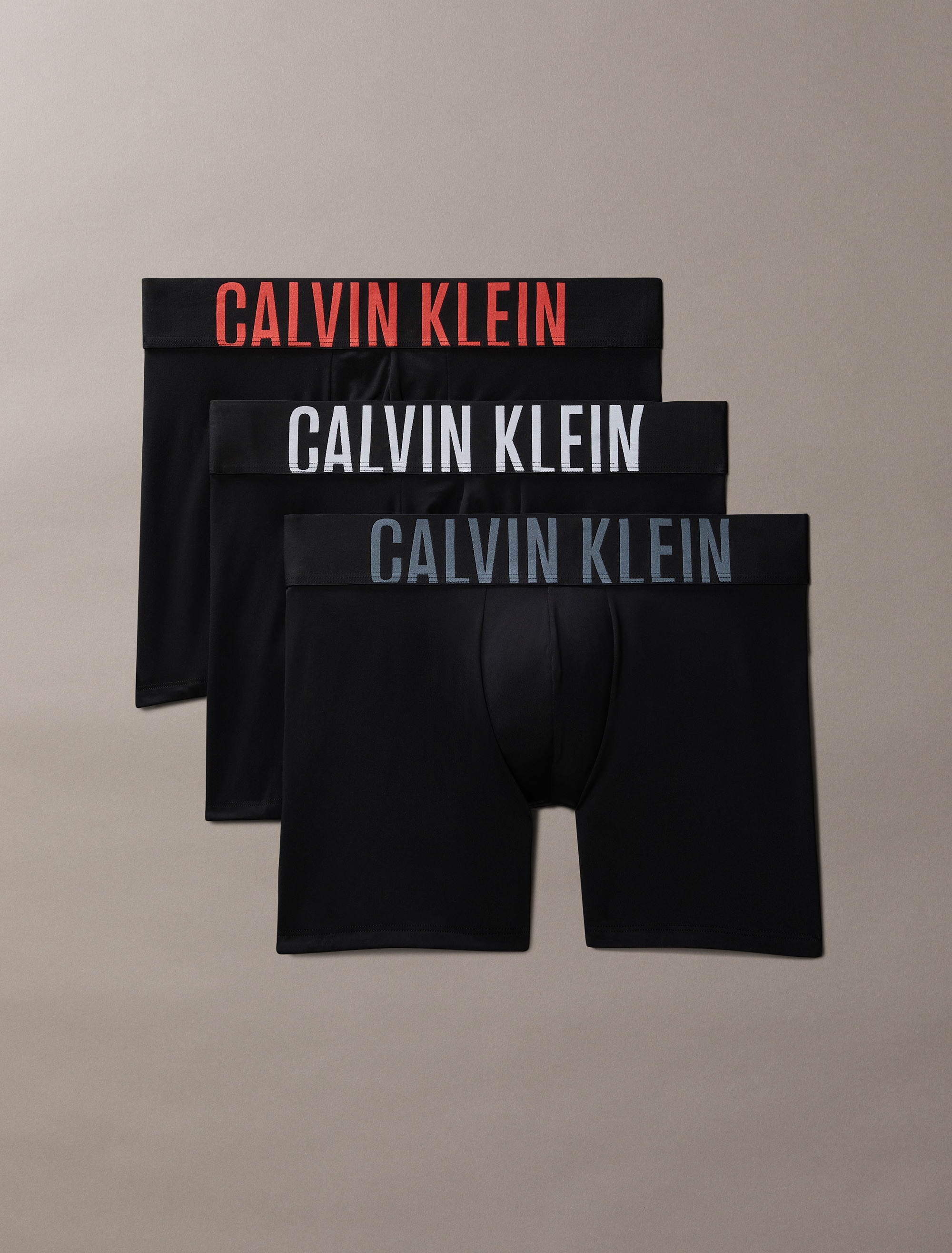 Boxer "BOXER BRIEF 3PK", Herren, Gr. S (48), 3x schwarz, Jersey, Obermaterial: 88% Polyester, 12% Elasthan, CALVIN KLEIN UNDERWEAR, körpernah, Unterhosen, mit elastischem Logobund Image