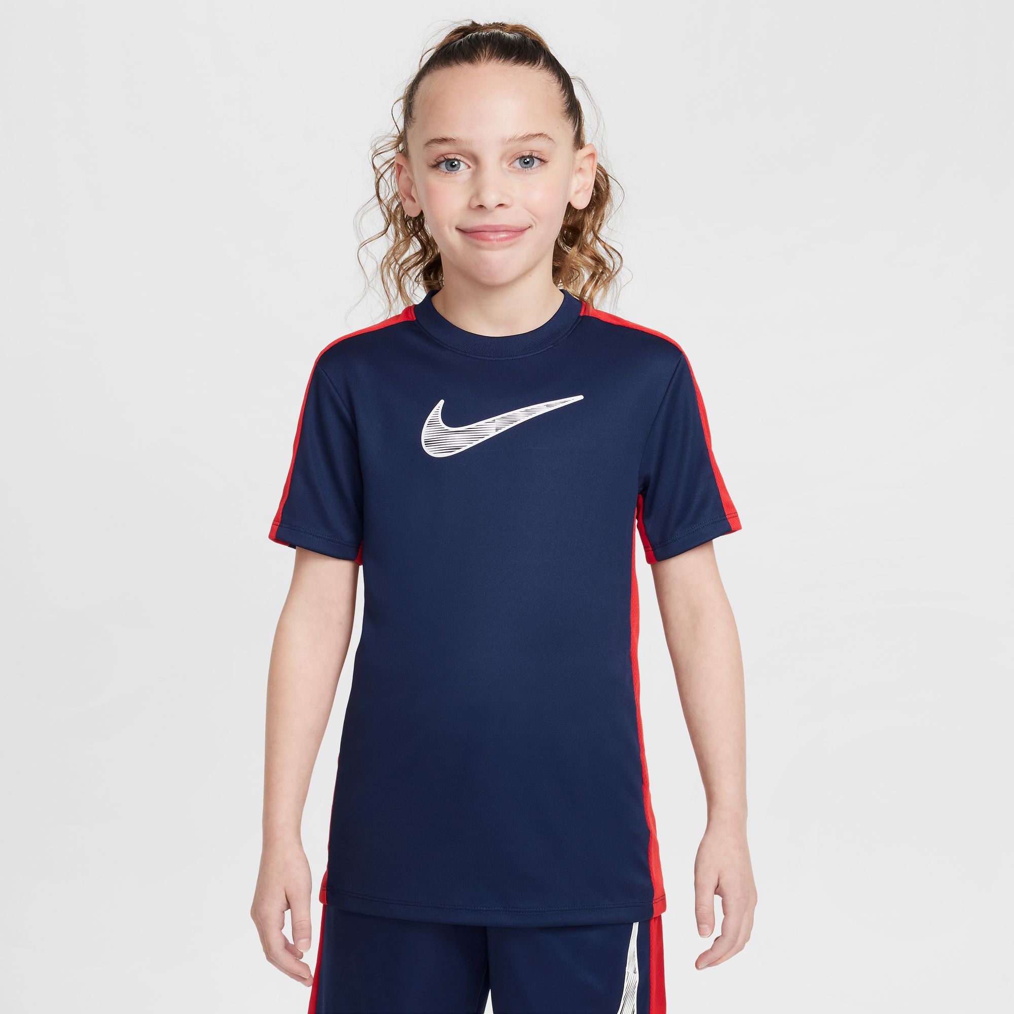T-Shirt NIKE "K NK DF TRPHY23 SS TOP GX", Kinder, Gr. L, midnight navy, university rot, weiß, Obermaterial: 100% Polyester, Shirts Image