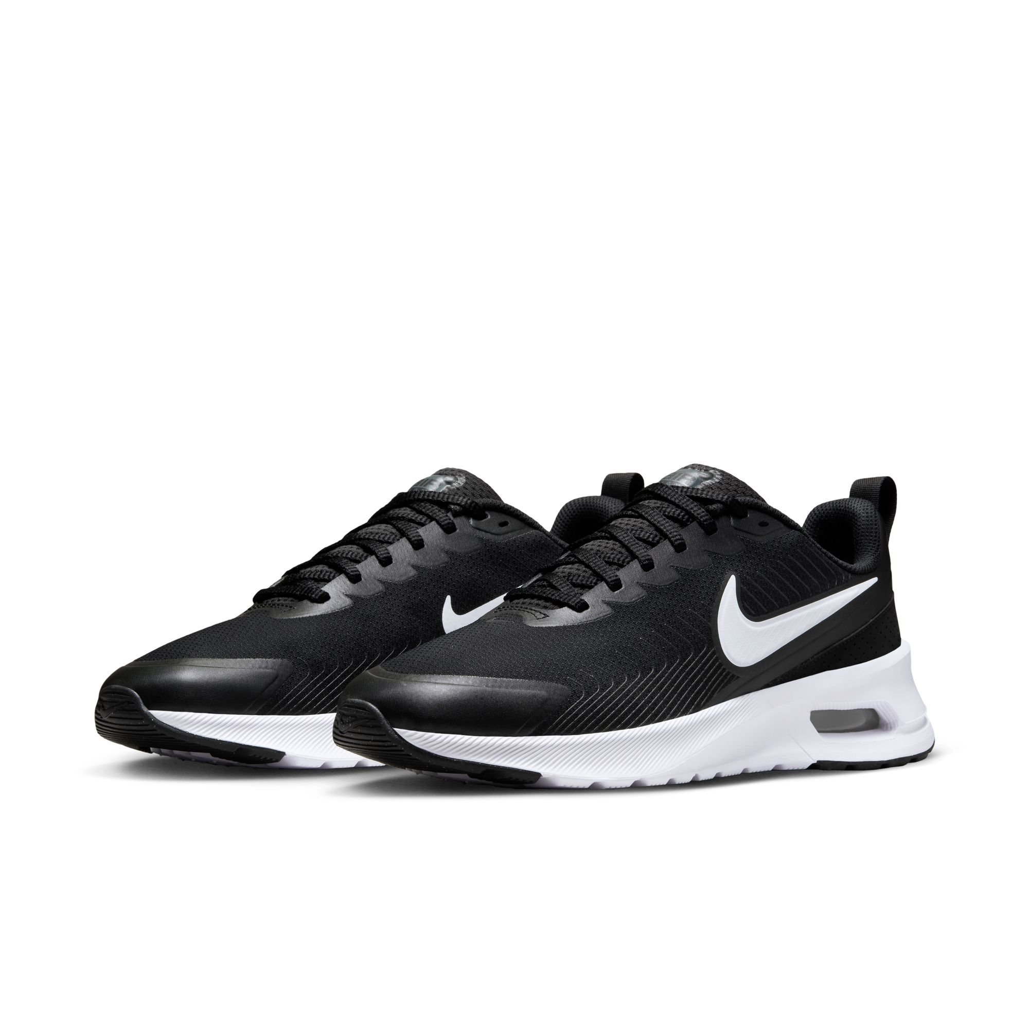Sneaker NIKE SPORTSWEAR "NIKE AIR MAX NUAXIS", Herren, Gr. 40, schwarz, weiß, schwarz, weiß, Synthetik, Textil, Schuhe Sneaker