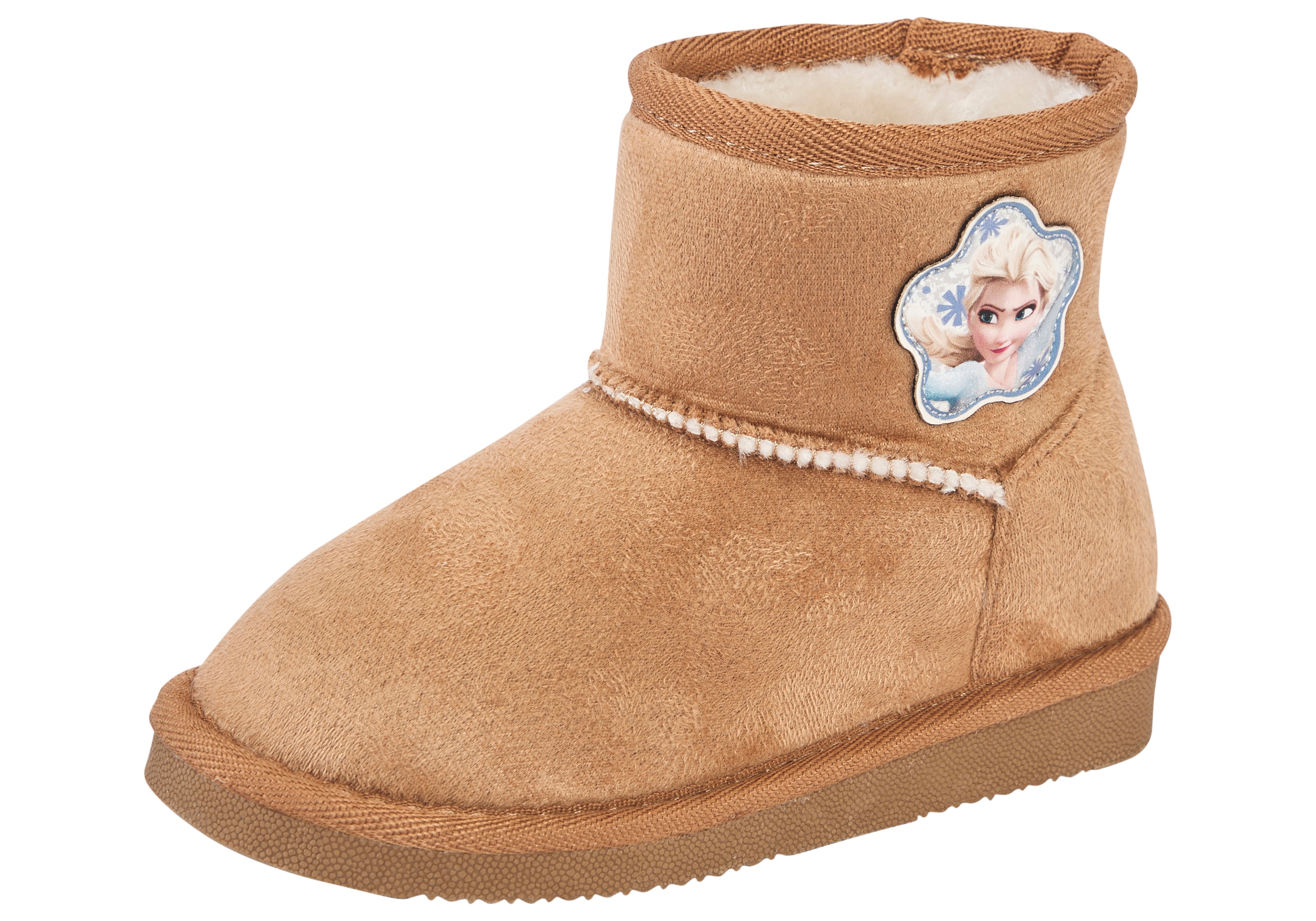 Schlupfboots DISNEY "FROZEN", Damen, Gr. 26, chetsnut, Textil, Schuhe, Winterschuhe, Winterboots, Snowboots, Schlupfstiefel, gefüttert