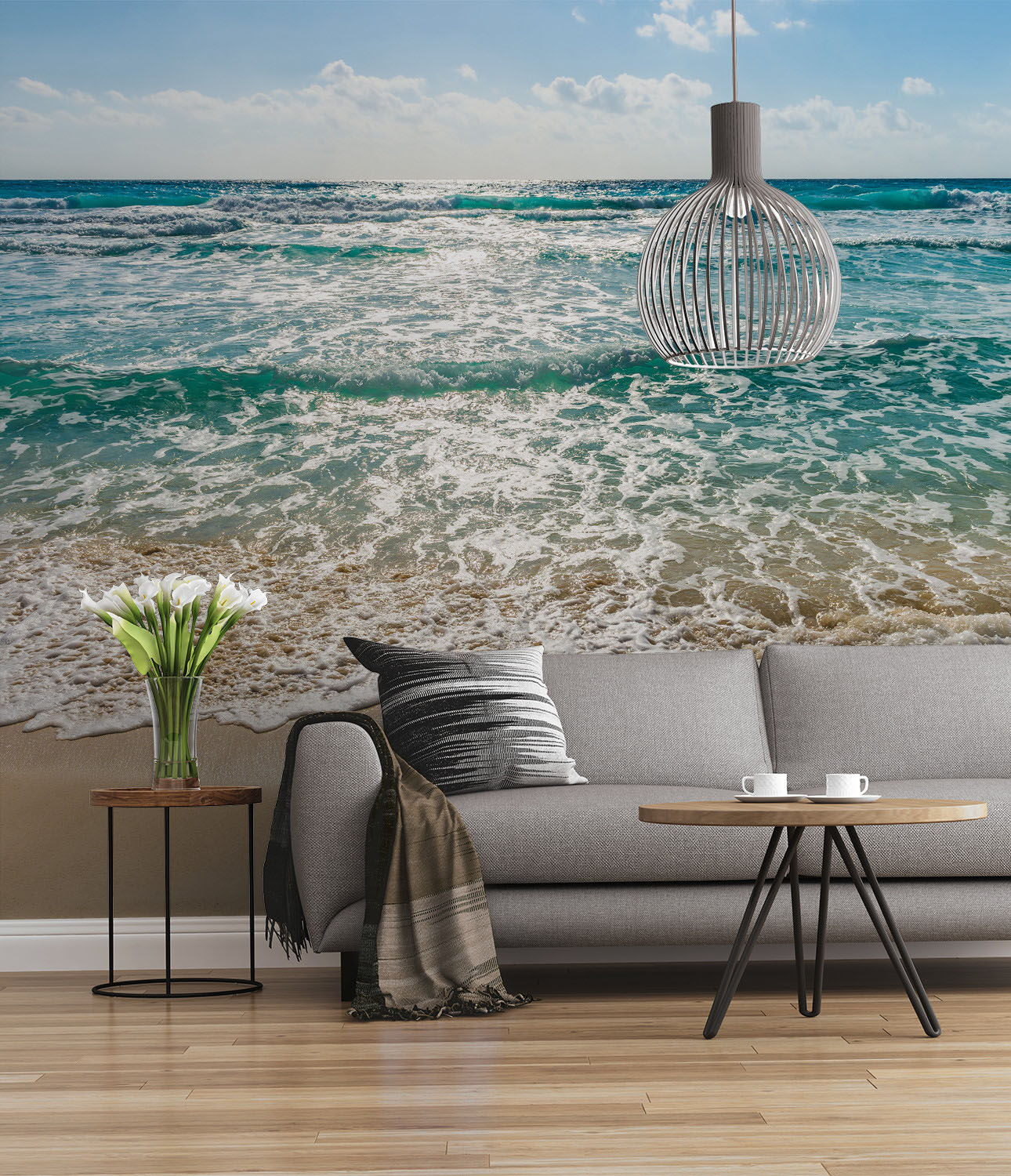 Fototapete KOMAR "Digitaldruck Vlies - Seaside - Größe 300 x 250 cm", bunt, Rollen:, Vlies, Tapeten, Wohnzimmer, Schlafzimmer