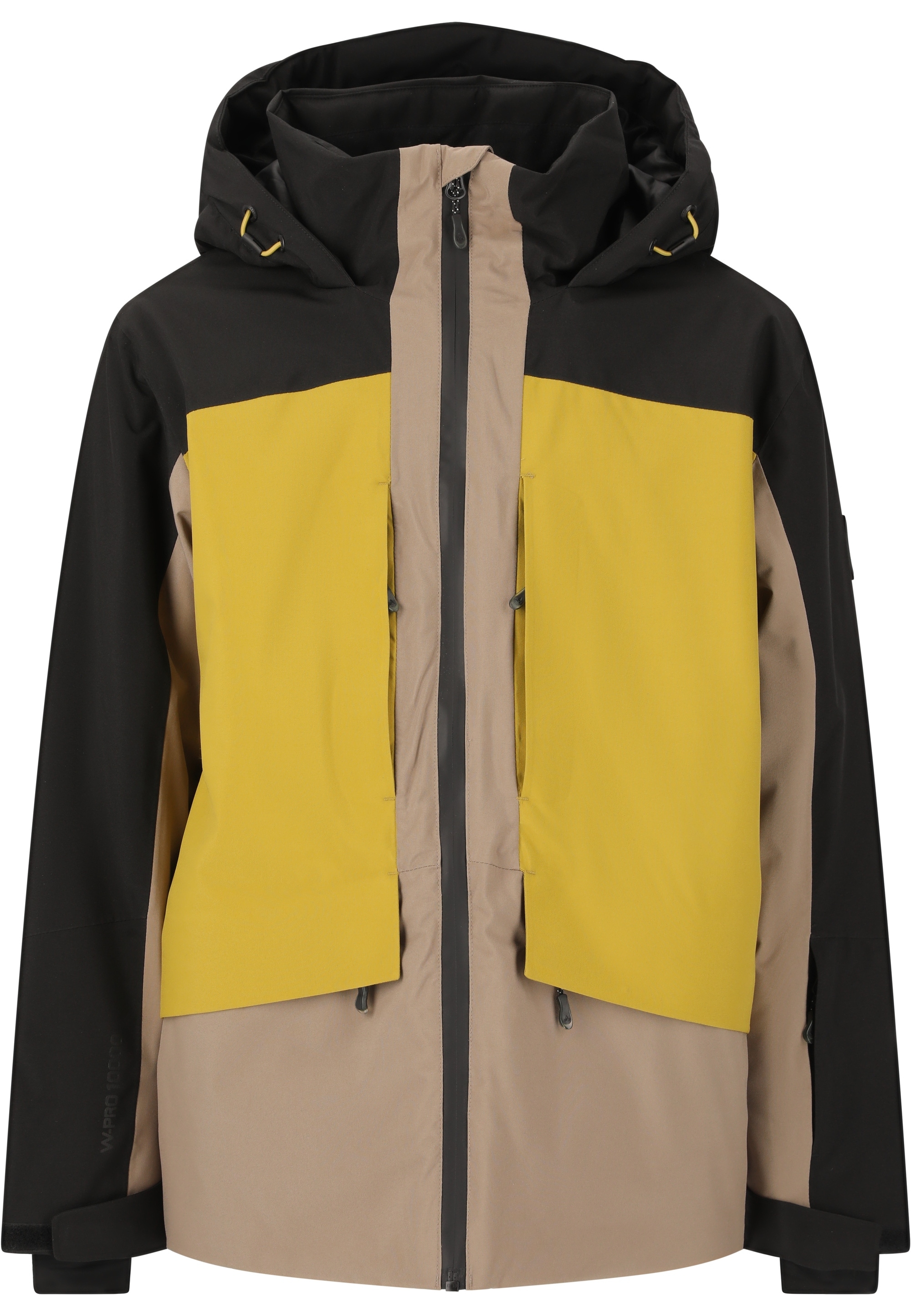 Skijacke WHISTLER "Kingland jr.", Herren, Gr. 128, schwarz, braun, 100% Polyester, mehrfarbig, normal, ohne Ausschnitt, Jacken, mit wasserdichter Eigenschaft Image