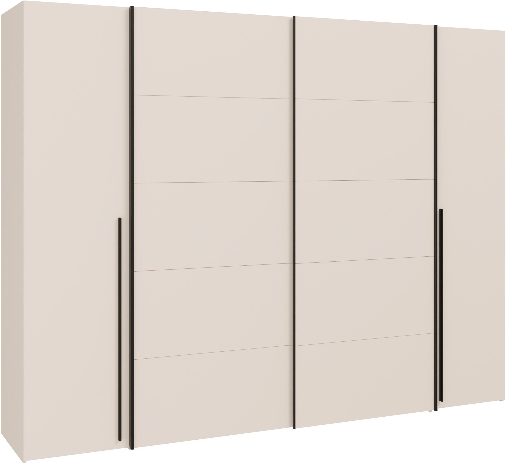 Kleiderschrank FORTE "Narago, OTTOs Choice, Kombischrank, TOPSELLER, Paneele wechselbar", beige (cashmir sand), B:270,3cm H:210cm T:61cm, Schränke, Kleiderschrank, gestalte die Schwebetüren einfarbig oder 2 farbig, Made in Europe, Topseller Image