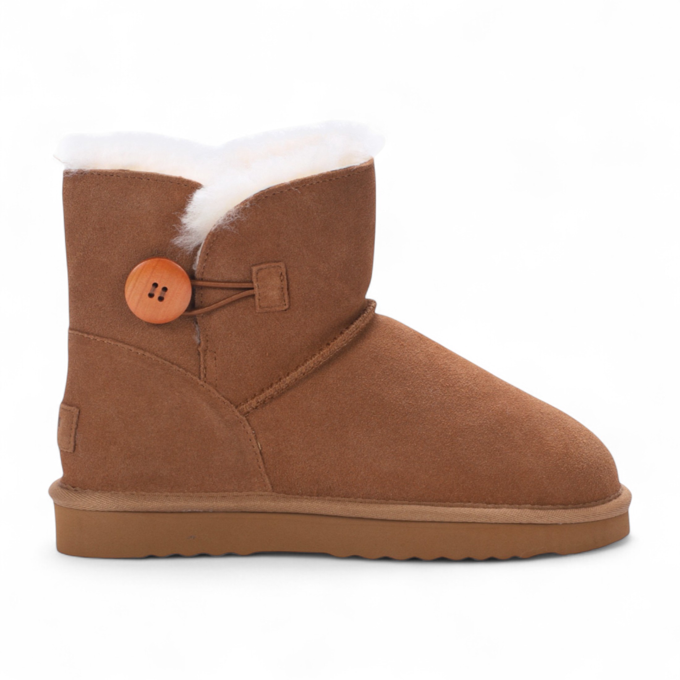 Damen Schaffell Wildleder Schwarz Ankle Bootie Warme Winterstiefel - Alpine