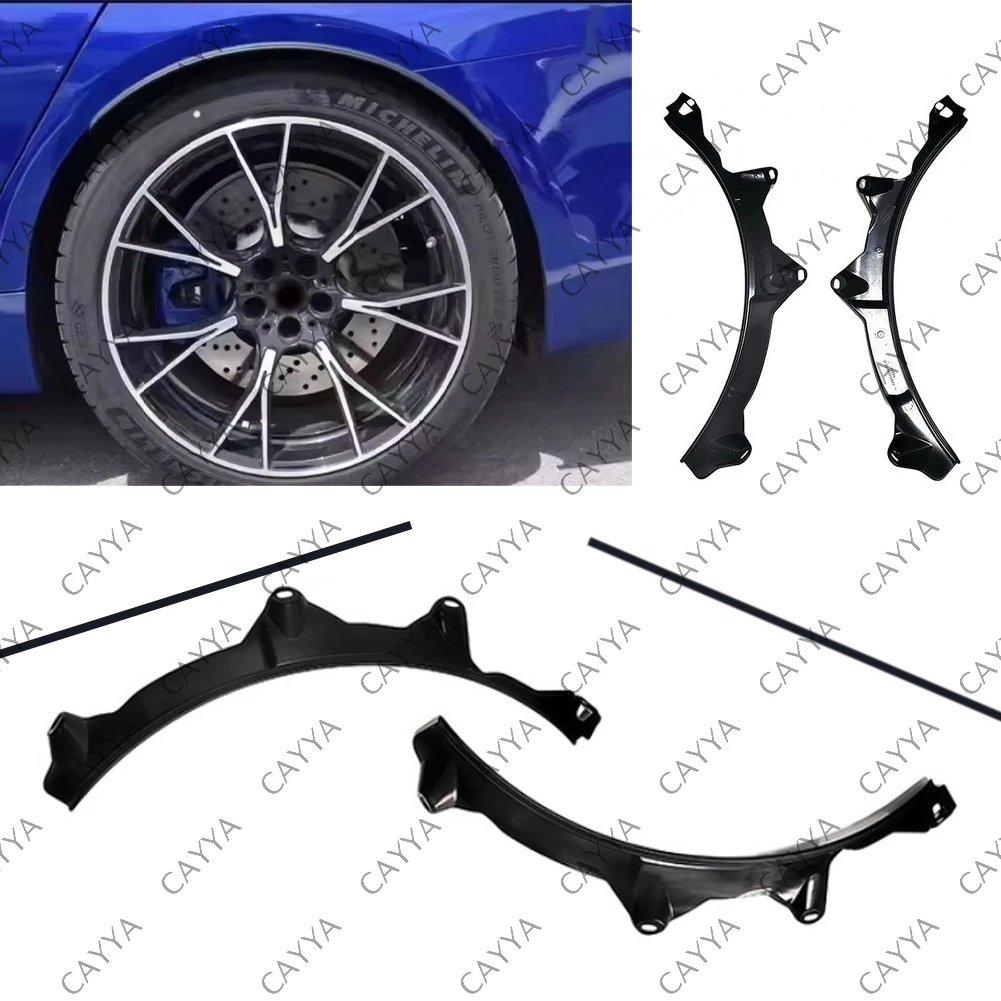 Für BMW 5er G30 G31 M5 Performance Style Hinterradlaufverkleidung Kotflügel Kotflügel Radlaufverlängerungsset Body Kit 2017–2022 Image