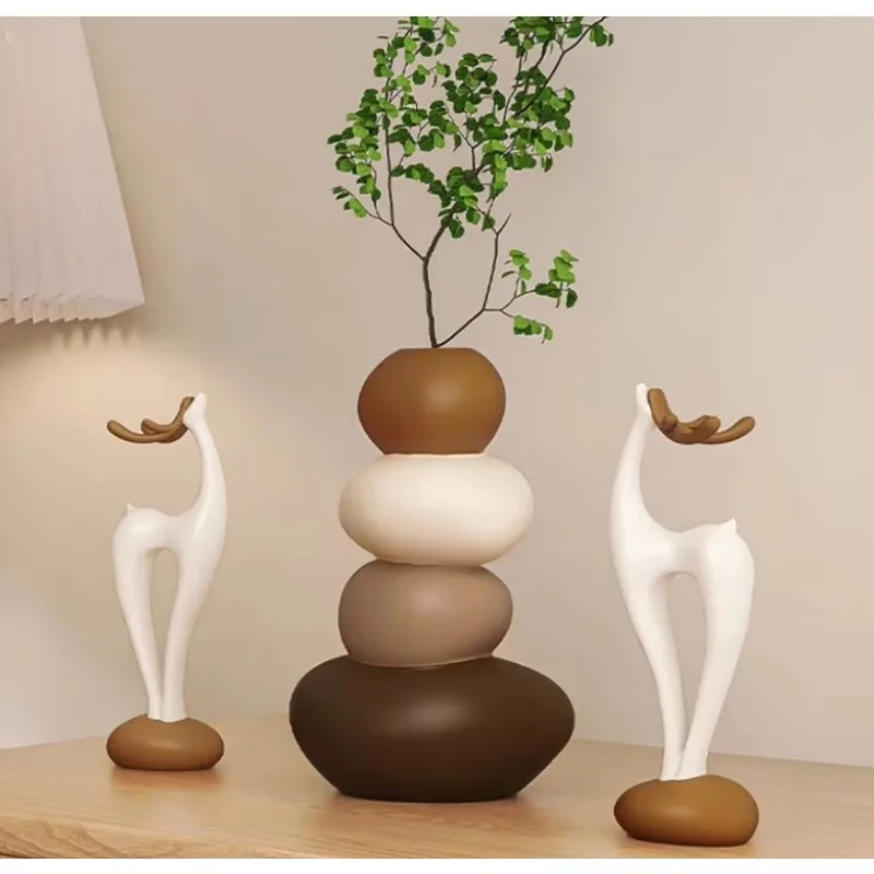 Vase Hirsch Desktop-Dekoration Dekoration Wohnzimmer Esszimmer TV-Schrank bewegt sich an ein neues Zuhause Geschenk für Freunde Image