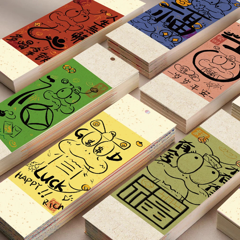 30PCS Jahr der Schlange Lesezeichen Marker Kaffee Büro Lesebuch Gemeinschaft Hand Konto Kreatives Geschenk Landschaftsbau Lesezeichen ﻿ Image