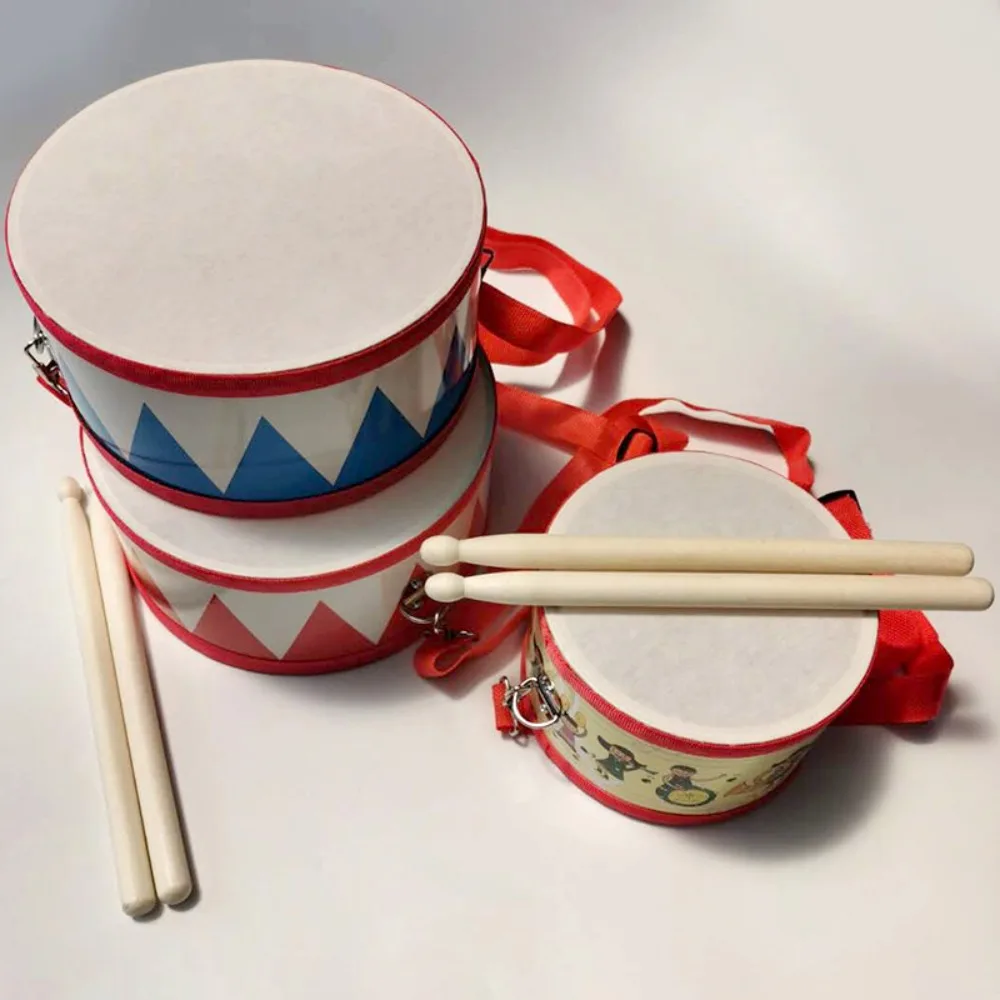 Nouveau Éducation précoce battre enfants jouets tambour bois Instrument de Percussion Instrument de musique