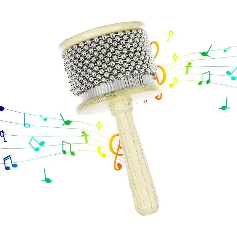 Cabasa Percussion Musical Instrument Hand Shaker Cabasa Musical Instruments Stainless Steel Beads Percussion Instruments Shaker