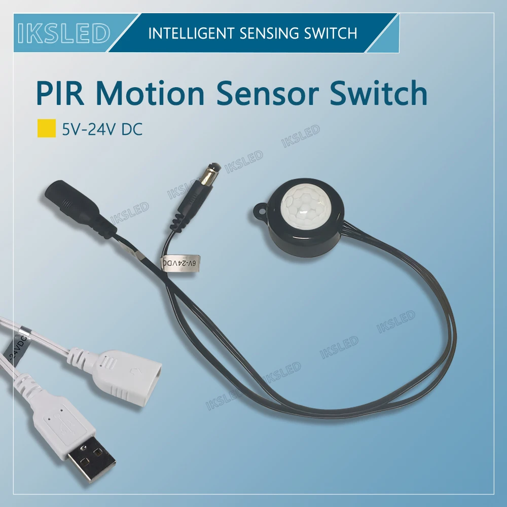 PIR-Bewegungsmelder-Schalter, DC6V-24V 5A PIR-Infrarot-Bewegungssensor-Detektorschalter für den menschlichen Körper, Lichtsensor einstellbar für LED-Streifen