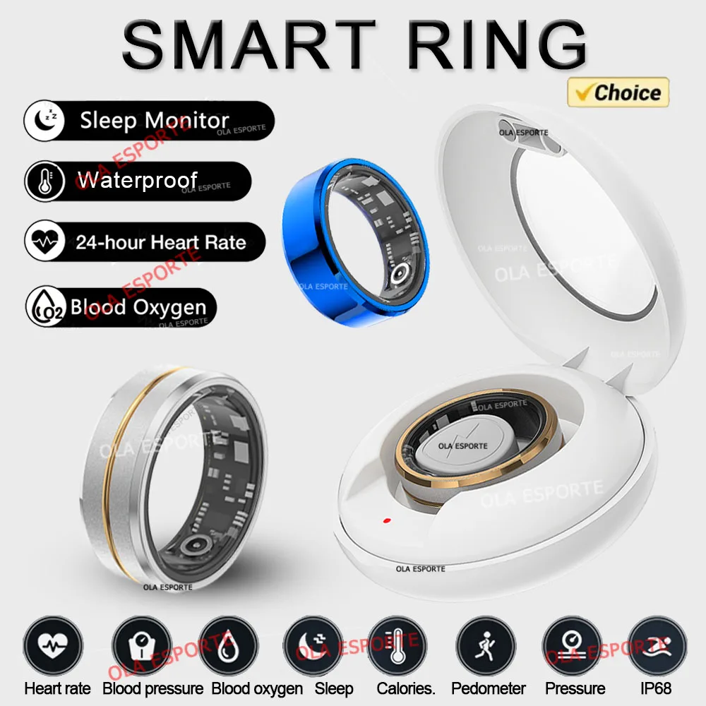 2025 anneau intelligent hommes femmes IP68 étanche fréquence cardiaque sang oxygène sommeil moniteur de santé Sport Fitness anneau de santé pour Android IOS
