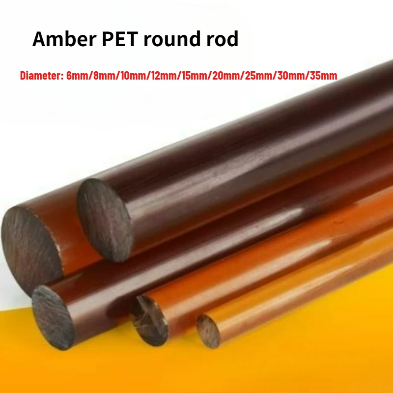 Durchmesser 6 mm/8 mm/10 mm/12 mm/15 mm/20 mm/25 mm/30 mm/35 mm PEI-Rundstab, bernsteinfarbener PEI-Polyetherimid-Stick, Ultem-Länge 500 mm Image