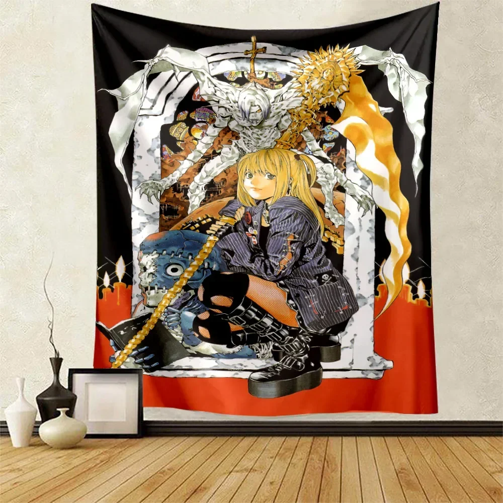 Kawaii Mädchen Tapisserie Wand Dekor Tapisserie Anime Death Note Amane Misa Manga Ästhetische Raum Dekoration Meme Wandteppiche Kunst Poster Image