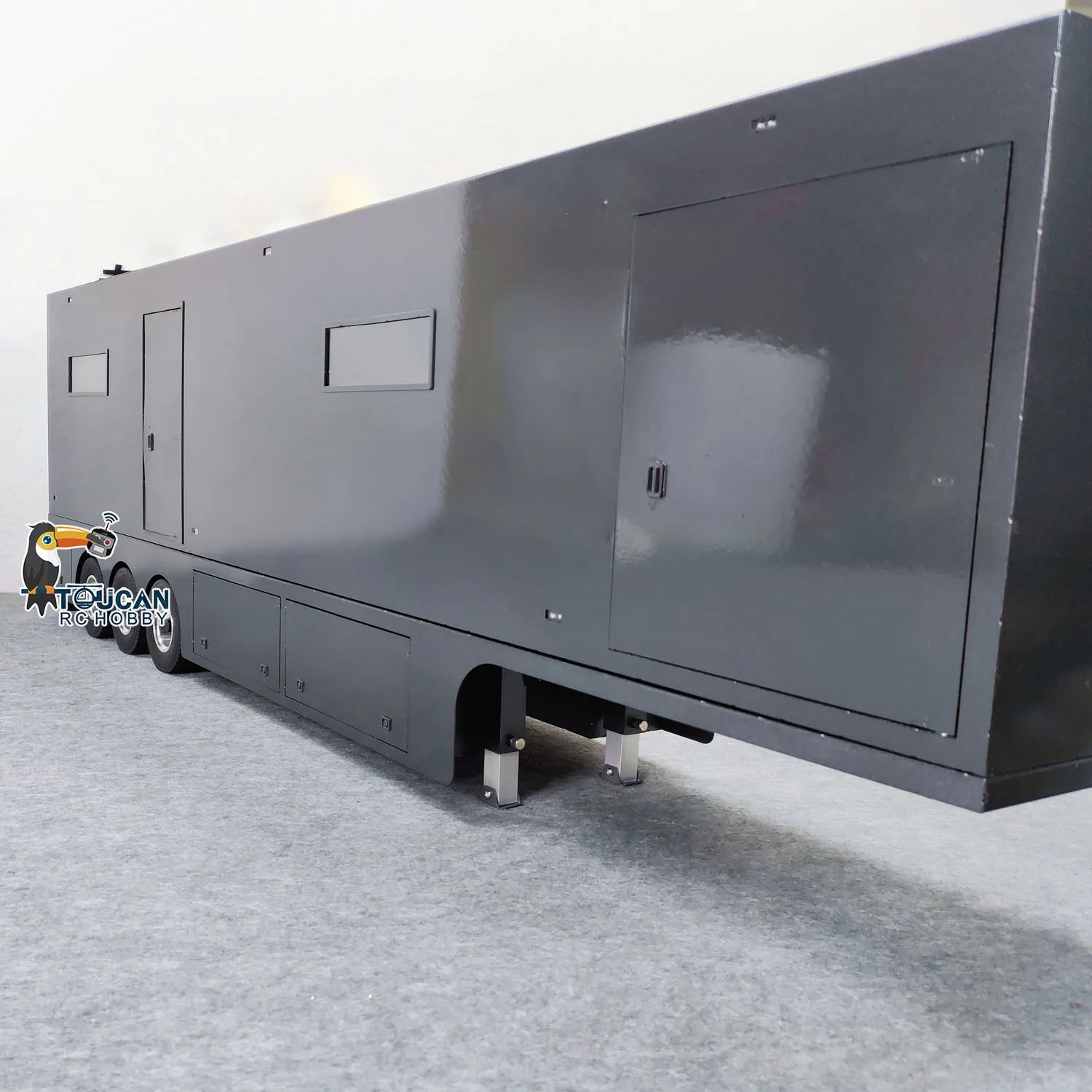 2in1 1:14 Metall 3 Achsen RC Container Fertiger Anhänger für Spielzeug Traktor LKW Funksteuerung Autos Fahrzeug Hobby Modell Geschenk