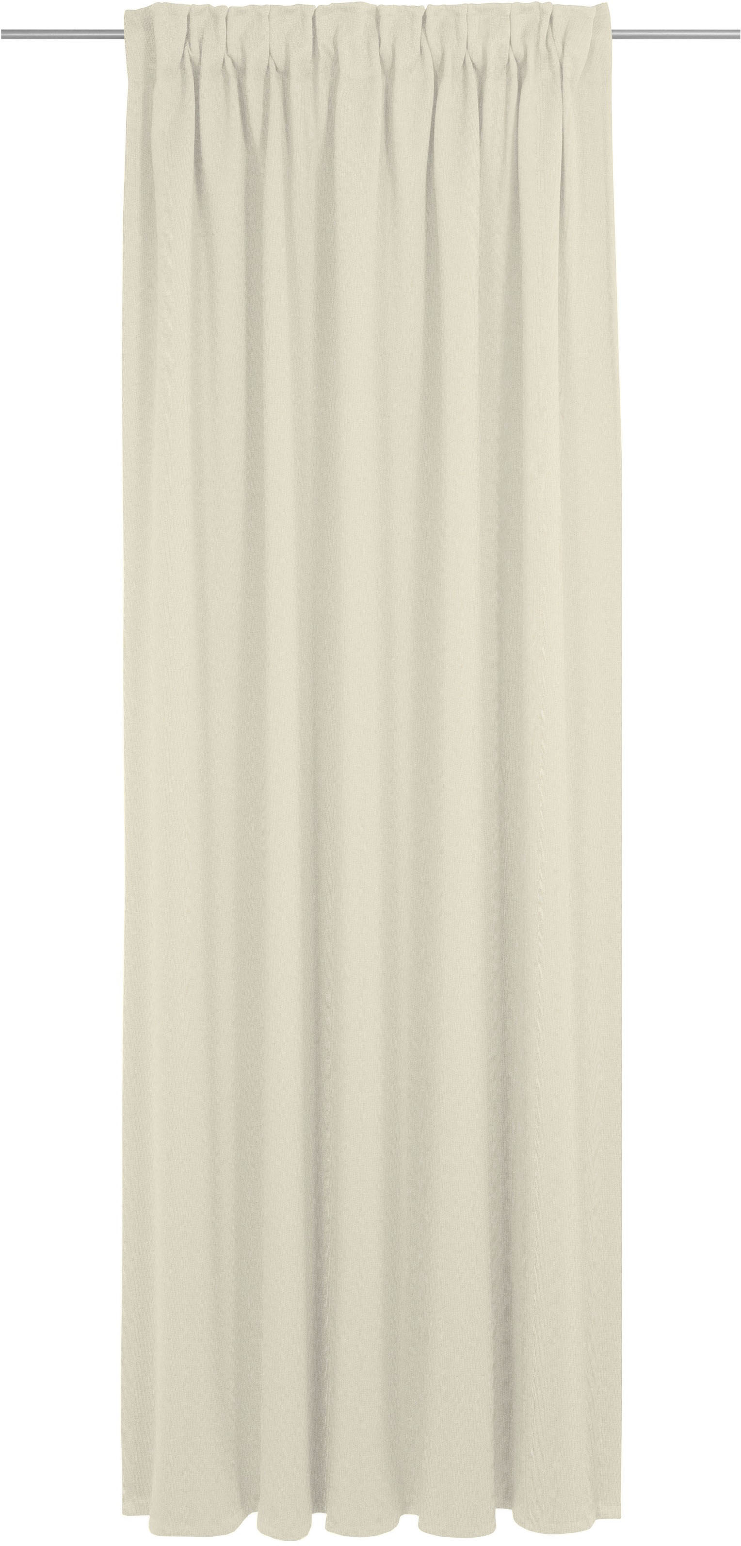 Vorhang ADAM "Uni Collection", beige (naturweiß), B:142cm H:205cm, Baumwolle (Bio-Baumwolle), Gardinen, Blickdichter aus 100% Bio-Baumwolle Image