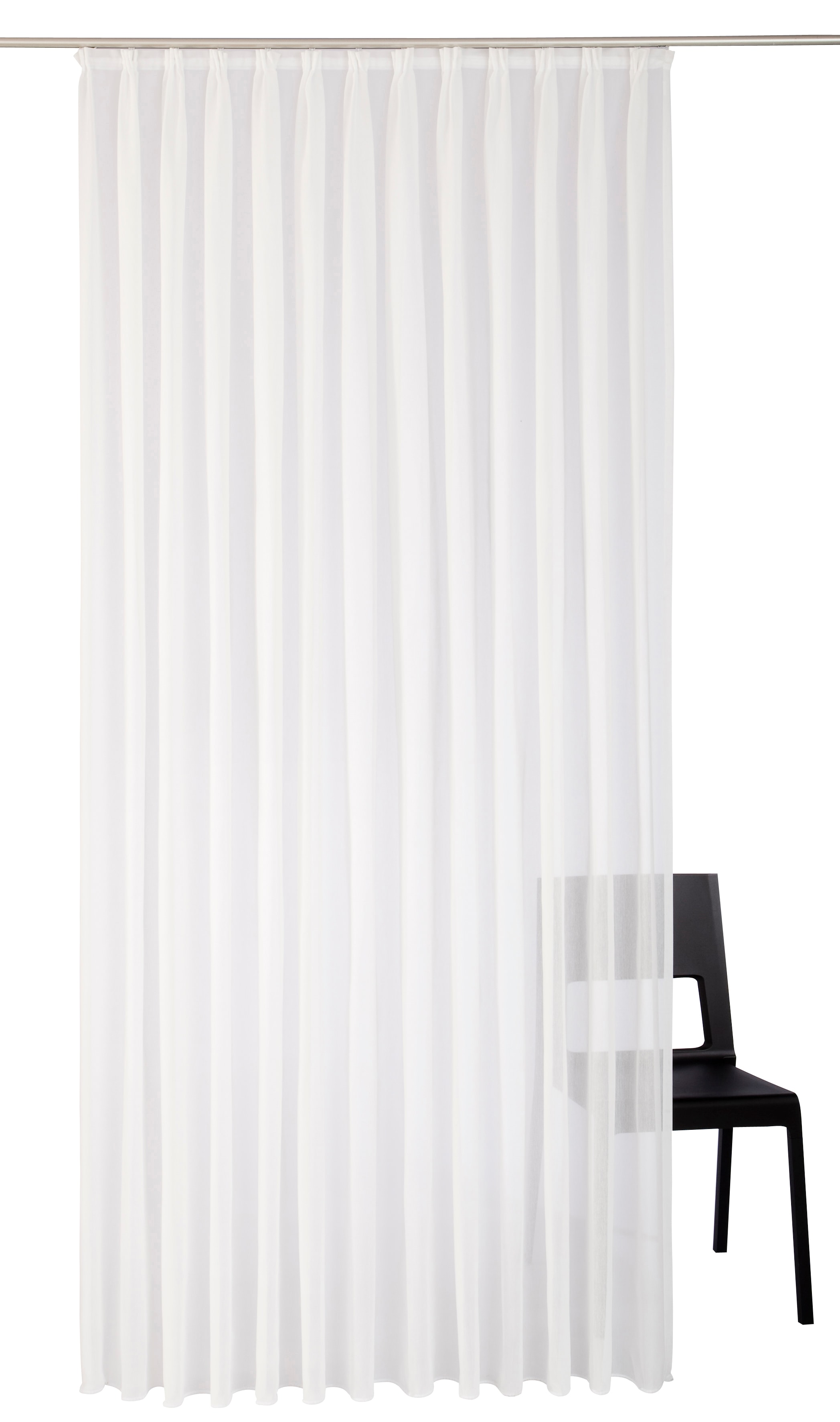 Gardine WIRTH "Audrey", weiß, B:900cm H:160cm, Polyester, Gardinen, Store mit FB 1:3 nach Maß Image