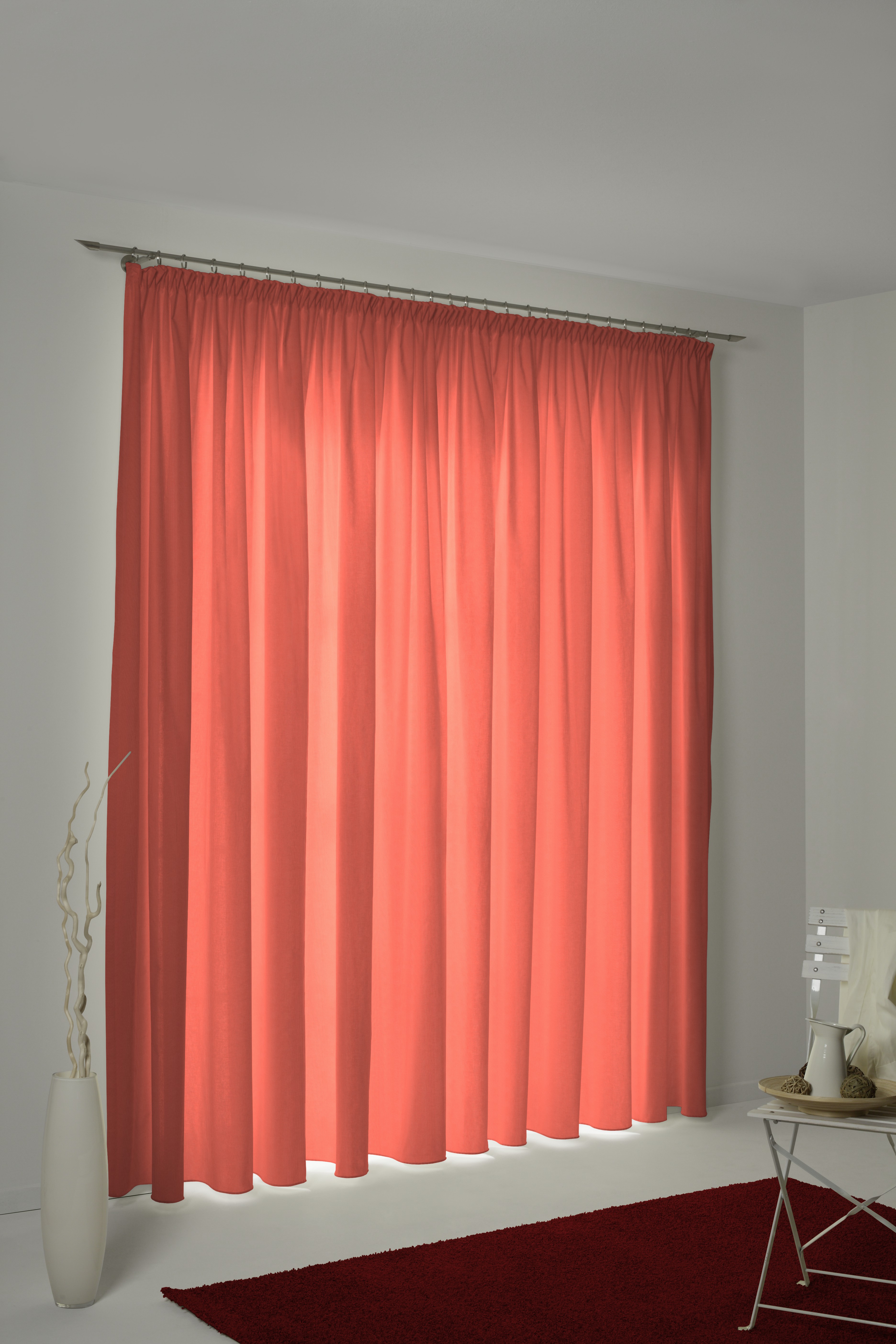 Vorhang WIRTH "WirthNatur", rot, B:127cm H:385cm, Baumwolle, Gardinen, nach Maß Image