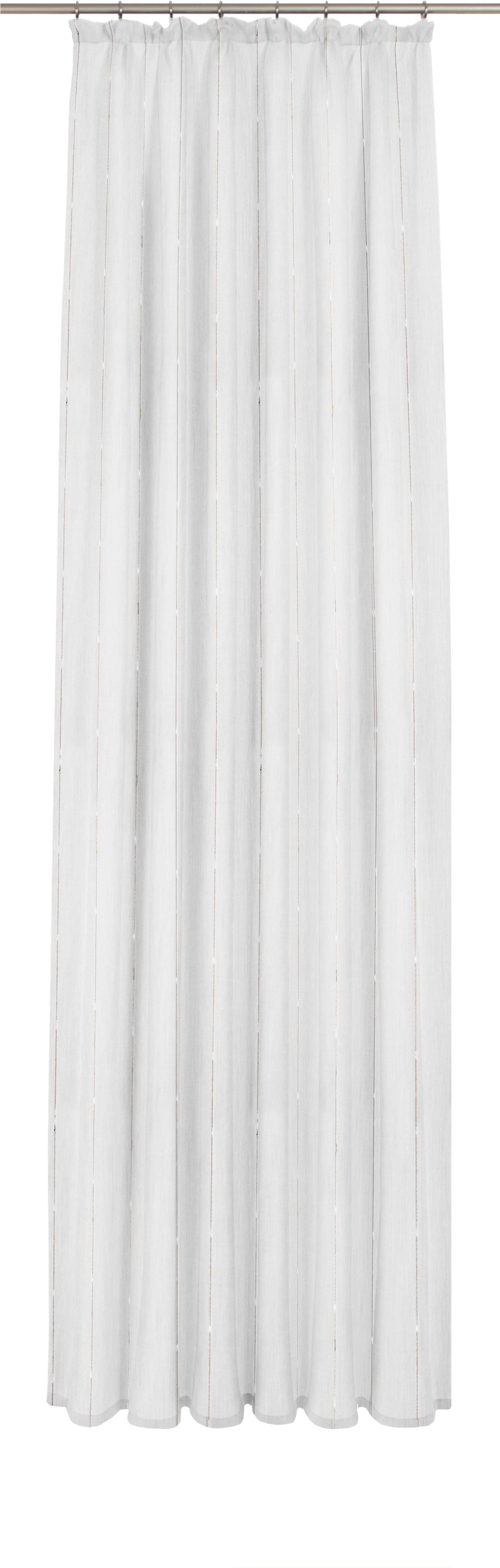 Gardine WIRTH, weiß (sanftes weiß), B:400cm H:245cm, Polyester, Gardinen, Fertig-Store mit FB 1:3 nach Maß Image