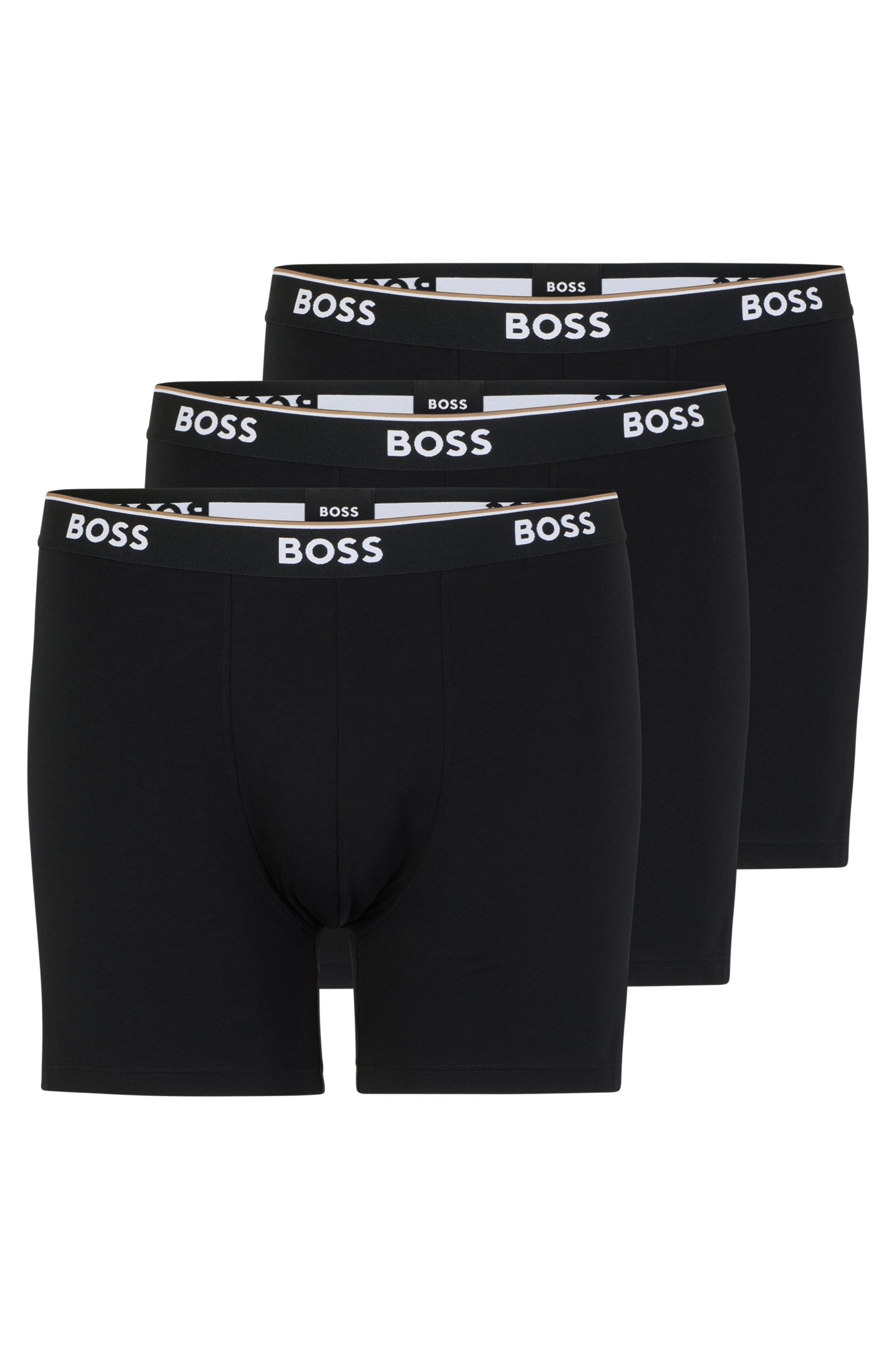 Langer Boxer BOSS, Herren, Gr. 5XL, schwarz, Obermaterial: 95% Baumwolle, 5% Elasthan, Unterhosen, mit Logo-Bund Image