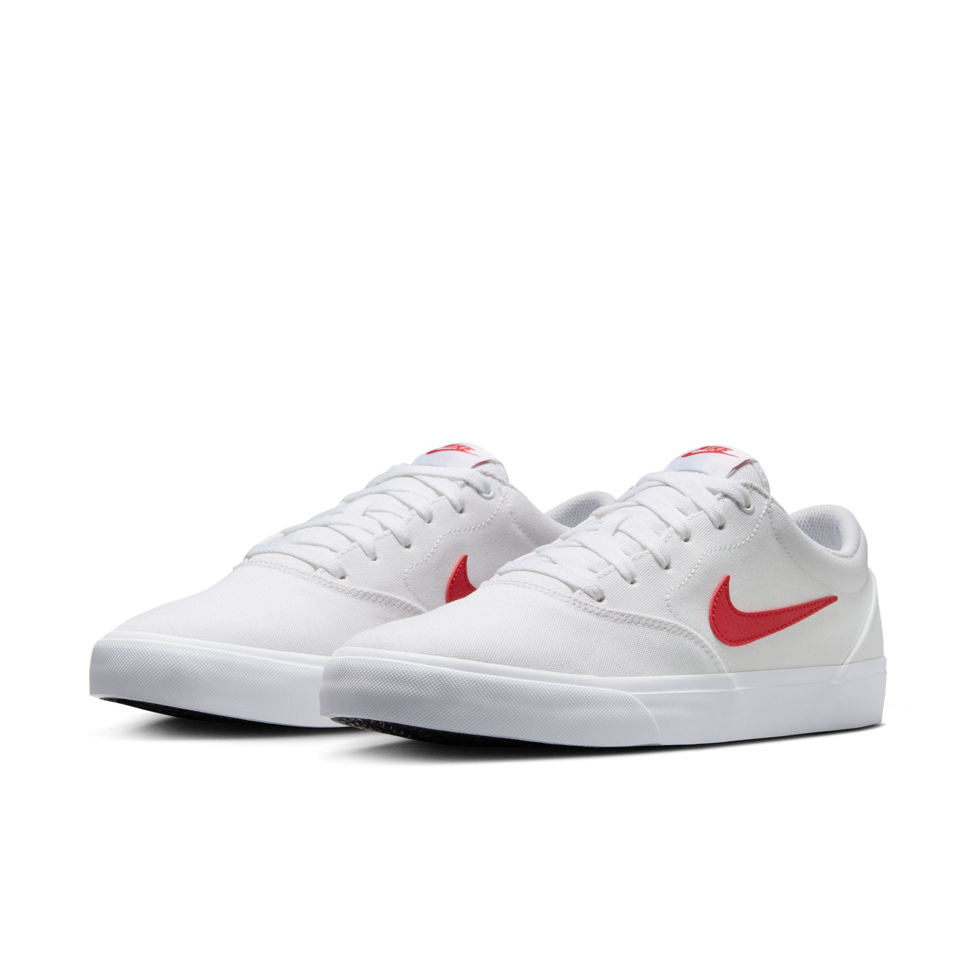Sneaker NIKE SPORTSWEAR "CHARGE CNVS", Herren, Gr. 45, weiß, university rot, weiß, weiß, Textil, Schuhe Sneaker